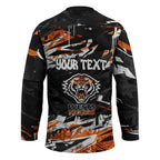 Personalized Wests Tigers Hockey Jersey Graffiti Grunge Abstract Urban Street Style Design