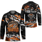 Personalized Wests Tigers Hockey Jersey Graffiti Grunge Abstract Urban Street Style Design