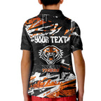 Personalized Wests Tigers Kid Polo Shirt Graffiti Grunge Abstract Urban Street Style Design