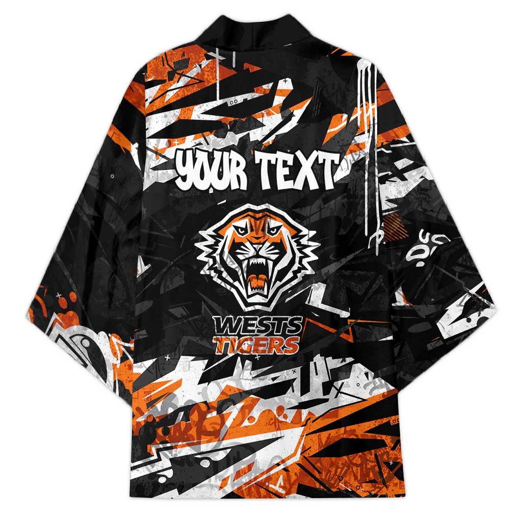 Personalized Wests Tigers Kimono Graffiti Grunge Abstract Urban Street Style Design