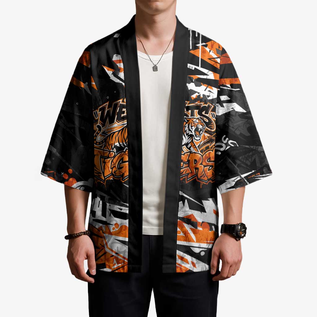Personalized Wests Tigers Kimono Graffiti Grunge Abstract Urban Street Style Design