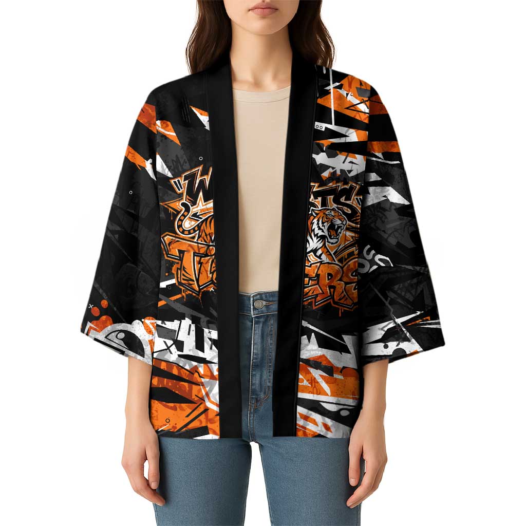 Personalized Wests Tigers Kimono Graffiti Grunge Abstract Urban Street Style Design