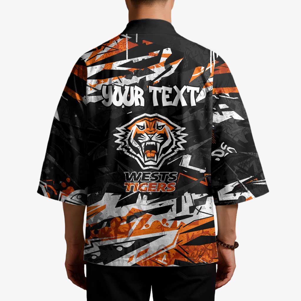 Personalized Wests Tigers Kimono Graffiti Grunge Abstract Urban Street Style Design