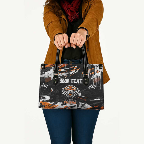 Personalized Wests Tigers Leather Bag Graffiti Grunge Abstract Urban Street Style Design