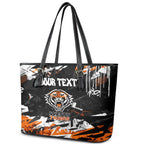 Personalized Wests Tigers Leather Tote Bag Graffiti Grunge Abstract Urban Street Style Design