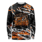 Personalized Wests Tigers Long Sleeve Shirt Graffiti Grunge Abstract Urban Street Style Design