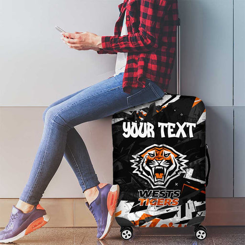 Personalized Wests Tigers Luggage Cover Graffiti Grunge Abstract Urban Street Style Design