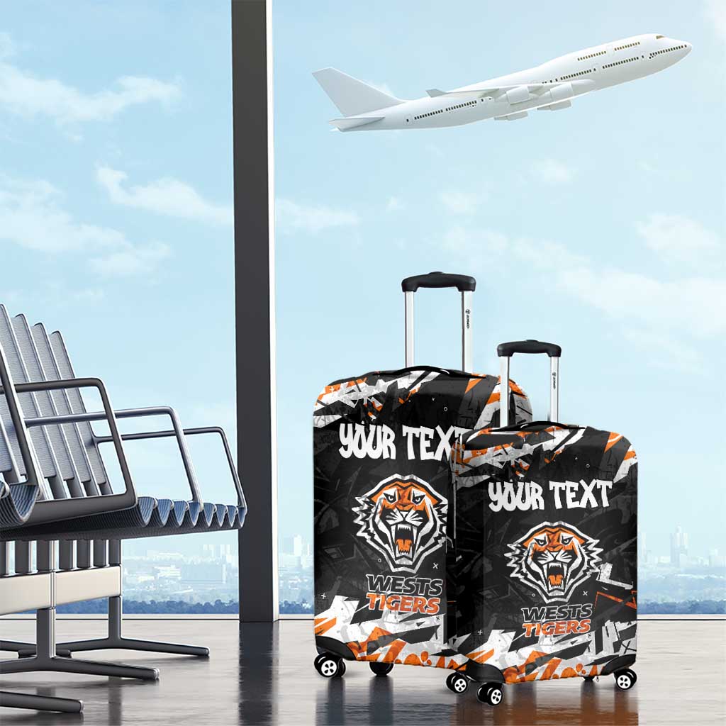 Personalized Wests Tigers Luggage Cover Graffiti Grunge Abstract Urban Street Style Design