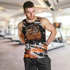 Personalized Wests Tigers Men Tank Top Graffiti Grunge Abstract Urban Street Style Design
