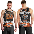 Personalized Wests Tigers Men Tank Top Graffiti Grunge Abstract Urban Street Style Design