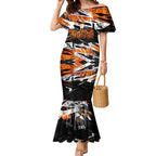 Personalized Wests Tigers Mermaid Dress Graffiti Grunge Abstract Urban Street Style Design