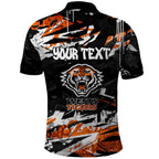Personalized Wests Tigers Polo Shirt Graffiti Grunge Abstract Urban Street Style Design