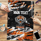 Personalized Wests Tigers Puzzle Graffiti Grunge Abstract Urban Street Style Design