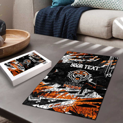 Personalized Wests Tigers Puzzle Graffiti Grunge Abstract Urban Street Style Design