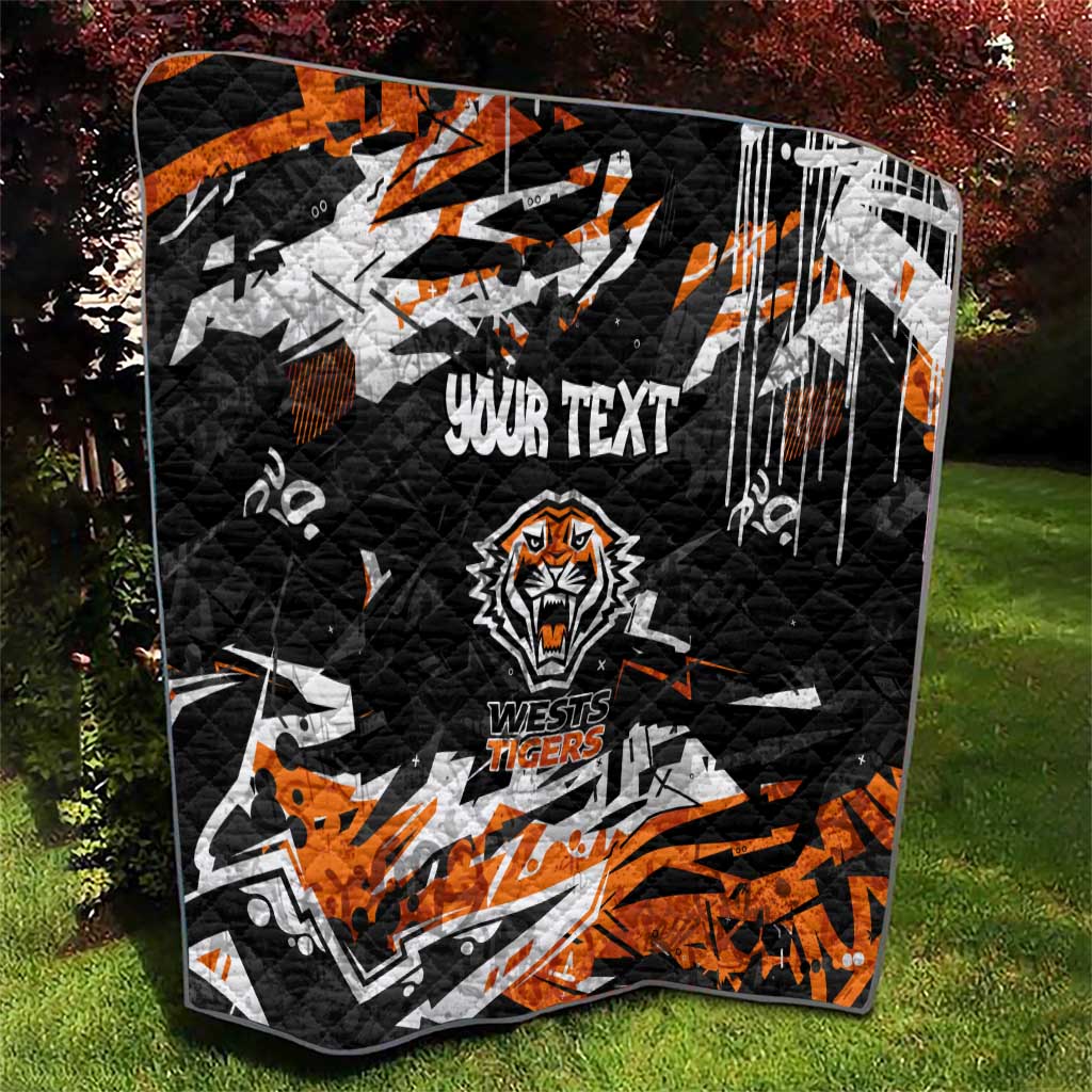 Personalized Wests Tigers Quilt Graffiti Grunge Abstract Urban Street Style Design