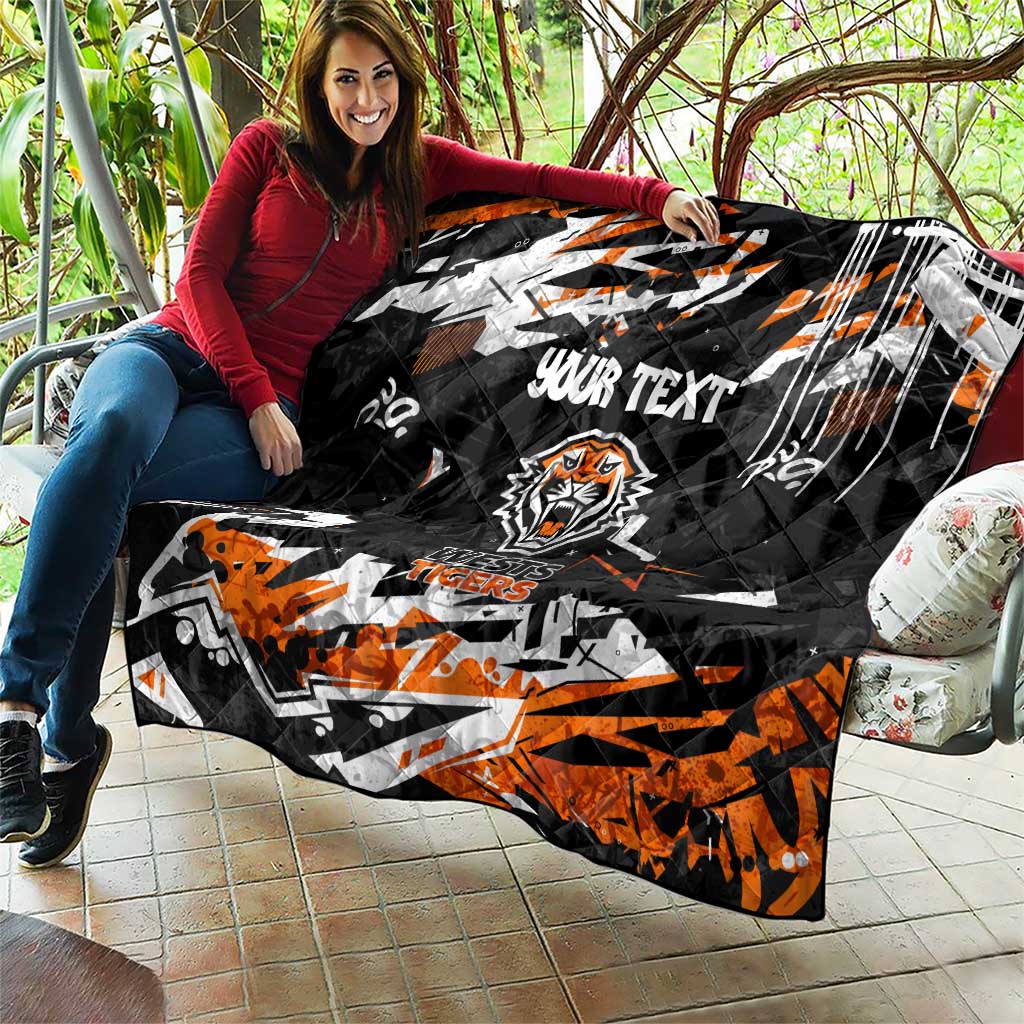 Personalized Wests Tigers Quilt Graffiti Grunge Abstract Urban Street Style Design