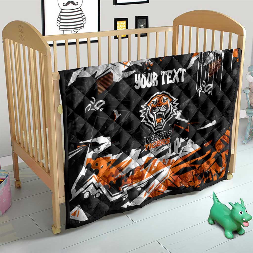 Personalized Wests Tigers Quilt Graffiti Grunge Abstract Urban Street Style Design