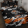 Personalized Wests Tigers Quilt Bed Set Graffiti Grunge Abstract Urban Street Style Design
