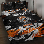 Personalized Wests Tigers Quilt Bed Set Graffiti Grunge Abstract Urban Street Style Design