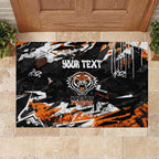Personalized Wests Tigers Rubber Doormat Graffiti Grunge Abstract Urban Street Style Design