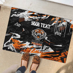 Personalized Wests Tigers Rubber Doormat Graffiti Grunge Abstract Urban Street Style Design
