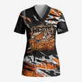 Personalized Wests Tigers Scrub Top Graffiti Grunge Abstract Urban Street Style Design