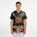 Personalized Wests Tigers Scrub Top Graffiti Grunge Abstract Urban Street Style Design
