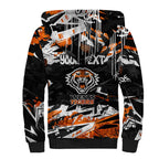 Personalized Wests Tigers Sherpa Hoodie Graffiti Grunge Abstract Urban Street Style Design