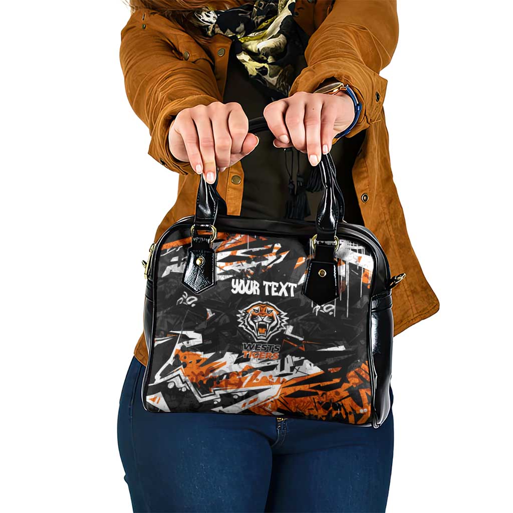 Personalized Wests Tigers Shoulder Handbag Graffiti Grunge Abstract Urban Street Style Design