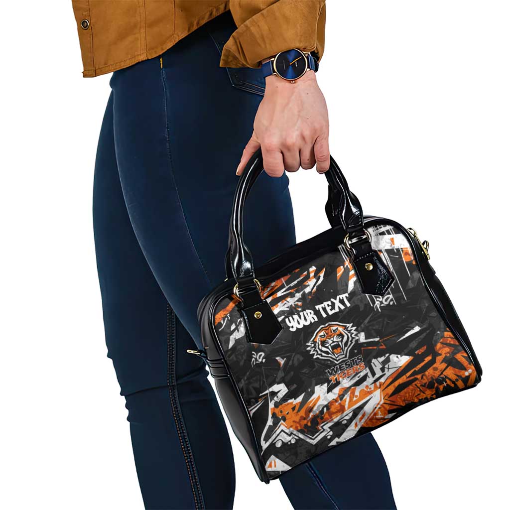 Personalized Wests Tigers Shoulder Handbag Graffiti Grunge Abstract Urban Street Style Design