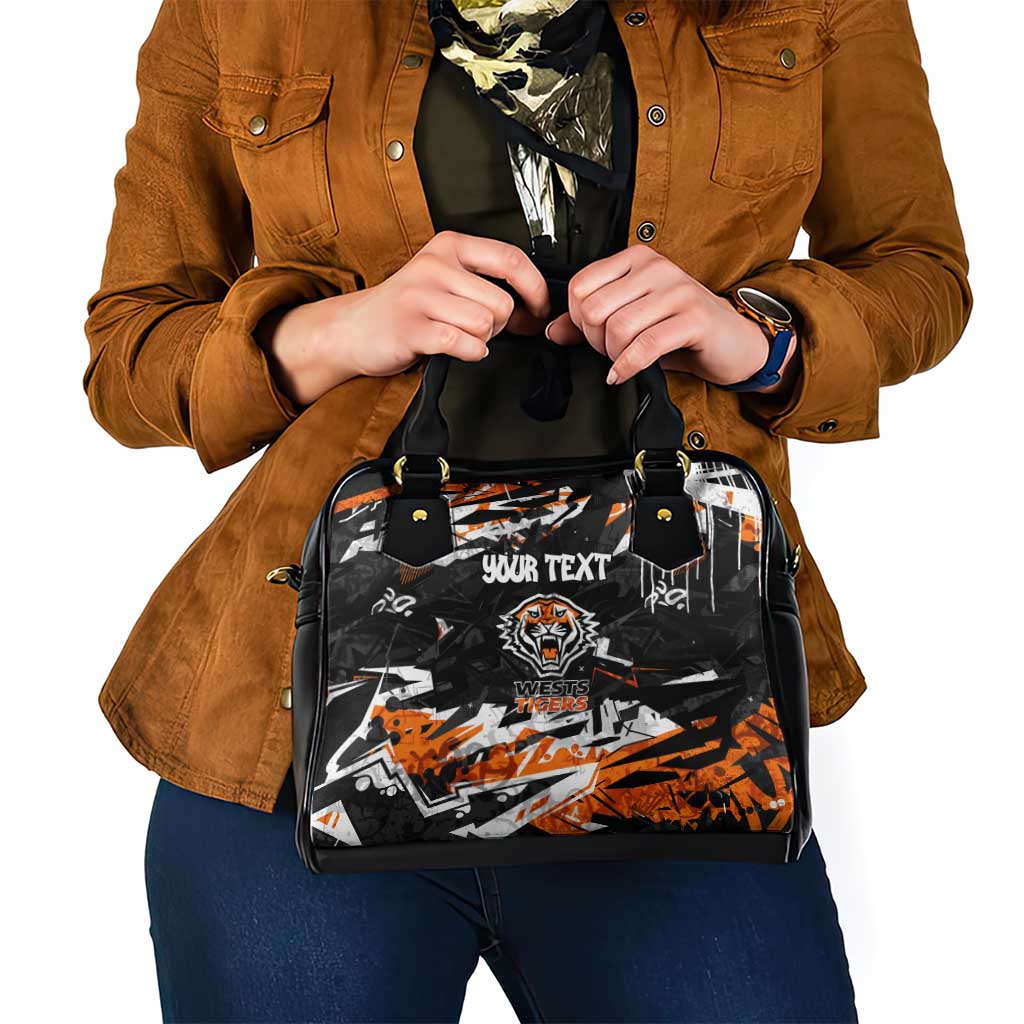 Personalized Wests Tigers Shoulder Handbag Graffiti Grunge Abstract Urban Street Style Design