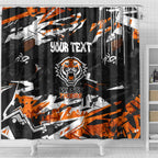 Personalized Wests Tigers Shower Curtain Graffiti Grunge Abstract Urban Street Style Design
