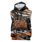 Personalized Wests Tigers Sleeveless Hoodie Graffiti Grunge Abstract Urban Street Style Design