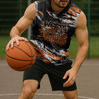 Personalized Wests Tigers Sleeveless Hoodie Graffiti Grunge Abstract Urban Street Style Design