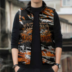 Personalized Wests Tigers Sleeveless Puffer Jacket Graffiti Grunge Abstract Urban Street Style Design