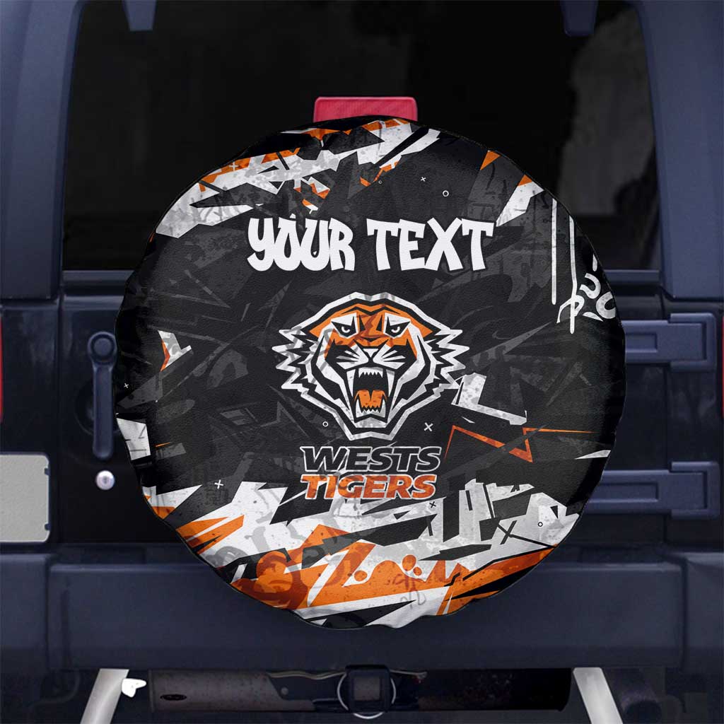 Personalized Wests Tigers Spare Tire Cover Graffiti Grunge Abstract Urban Street Style Design