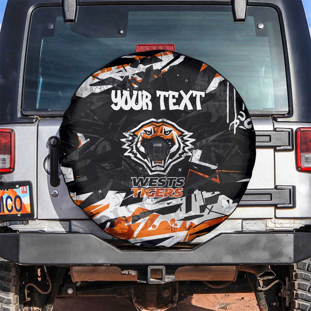 Personalized Wests Tigers Spare Tire Cover Graffiti Grunge Abstract Urban Street Style Design