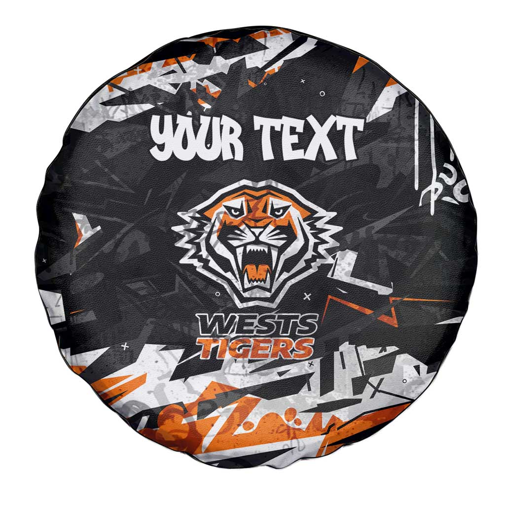 Personalized Wests Tigers Spare Tire Cover Graffiti Grunge Abstract Urban Street Style Design