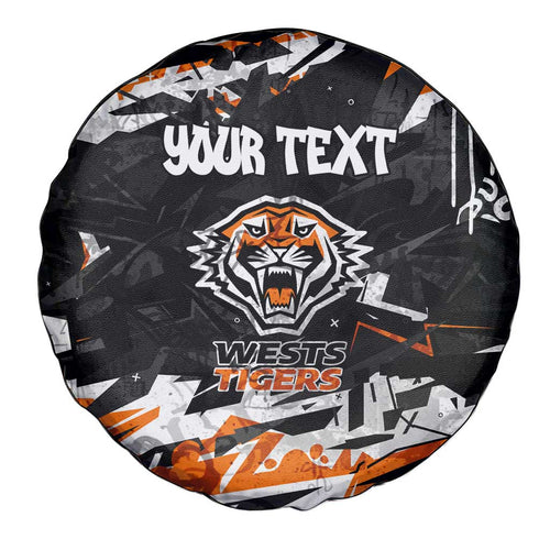 Personalized Wests Tigers Spare Tire Cover Graffiti Grunge Abstract Urban Street Style Design