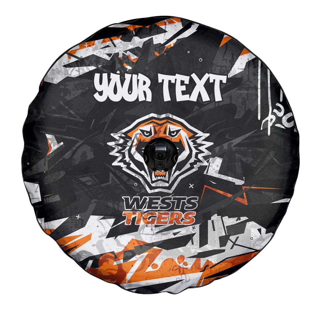 Personalized Wests Tigers Spare Tire Cover Graffiti Grunge Abstract Urban Street Style Design
