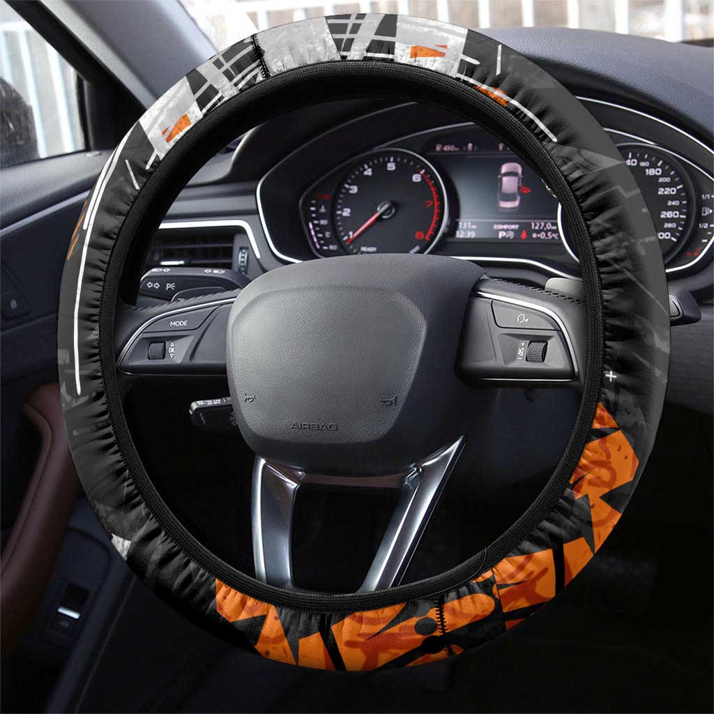 Wests Tigers Steering Wheel Cover Graffiti Grunge Abstract Urban Street Style Design