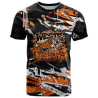 Personalized Wests Tigers T Shirt Graffiti Grunge Abstract Urban Street Style Design