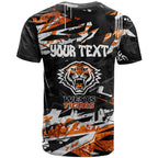 Personalized Wests Tigers T Shirt Graffiti Grunge Abstract Urban Street Style Design