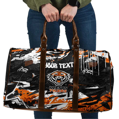 Personalized Wests Tigers Travel Bag Graffiti Grunge Abstract Urban Street Style Design