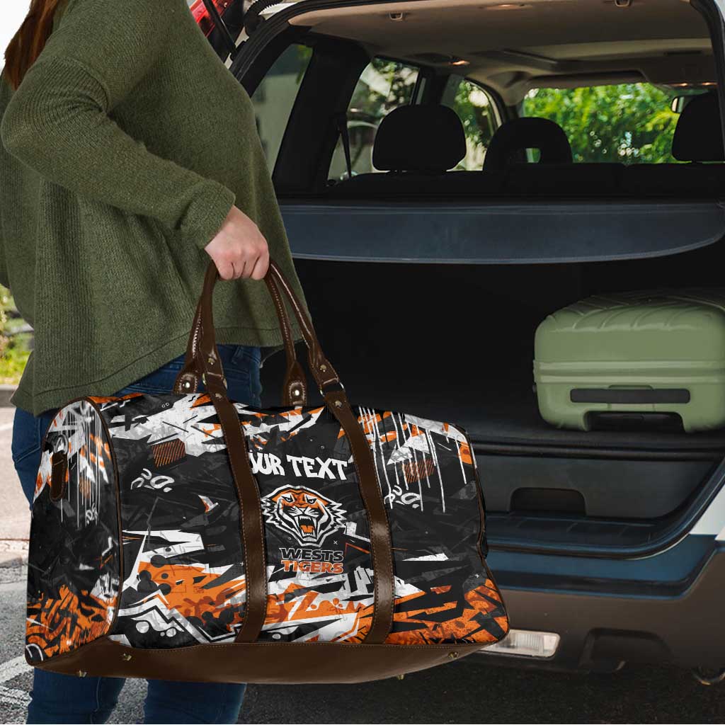 Personalized Wests Tigers Travel Bag Graffiti Grunge Abstract Urban Street Style Design