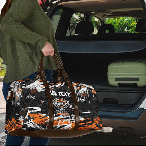 Personalized Wests Tigers Travel Bag Graffiti Grunge Abstract Urban Street Style Design