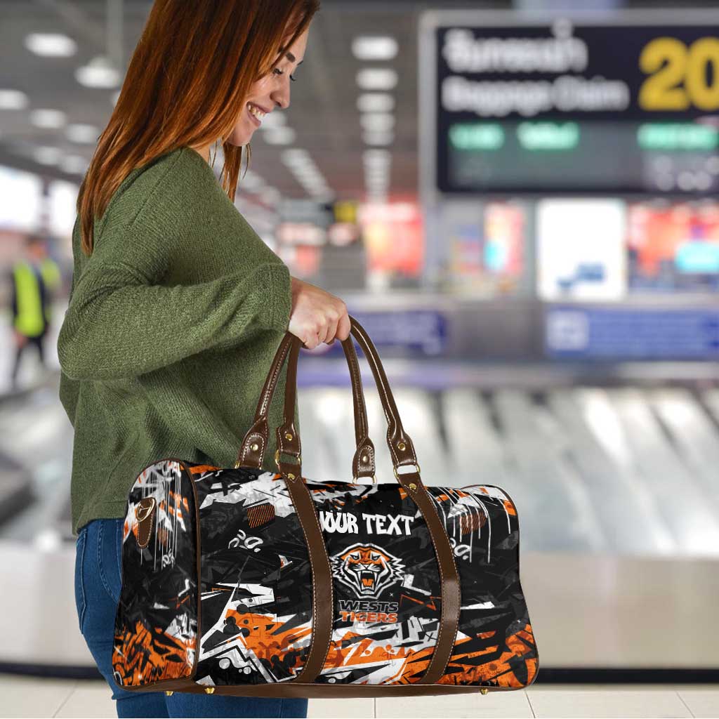 Personalized Wests Tigers Travel Bag Graffiti Grunge Abstract Urban Street Style Design