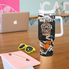 Personalized Wests Tigers Tumbler With Handle Graffiti Grunge Abstract Urban Street Style Design