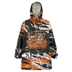 Personalized Wests Tigers Wearable Blanket Hoodie Graffiti Grunge Abstract Urban Street Style Design