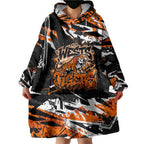 Personalized Wests Tigers Wearable Blanket Hoodie Graffiti Grunge Abstract Urban Street Style Design